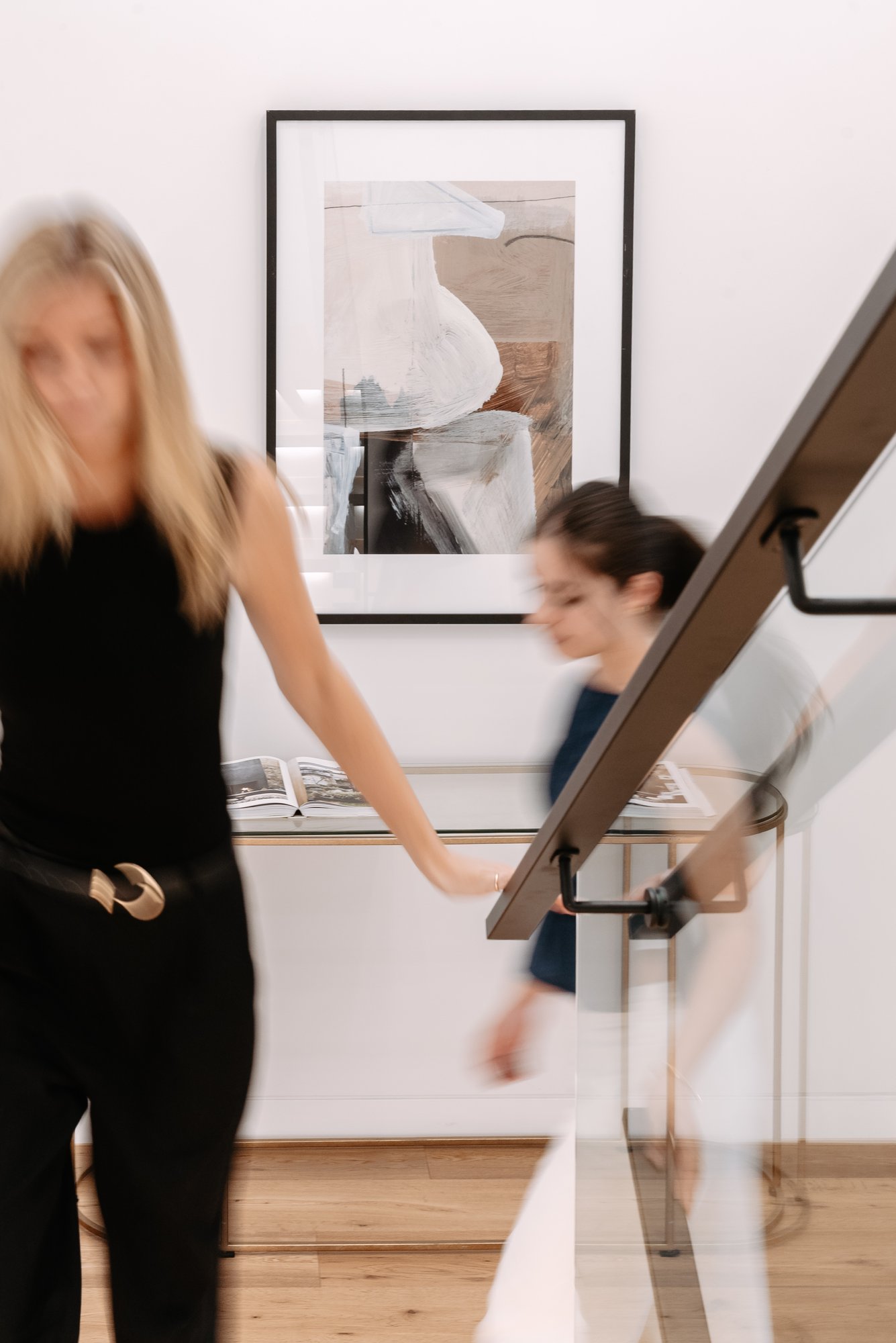 Stylists on stairs