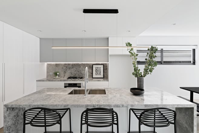 Centrepiece lighting lifts the mood of the interior