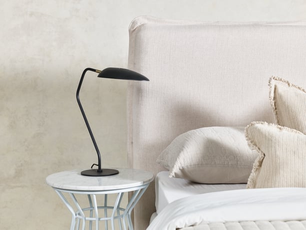 cage side table white marble black night table lamp bedhead